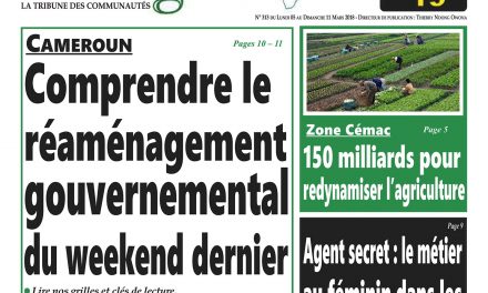 Cameroun: journal Intégration parution du lundi 5 mars 2018