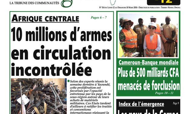 Cameroun: journal Intégration parution du lundi 12 mars 2018