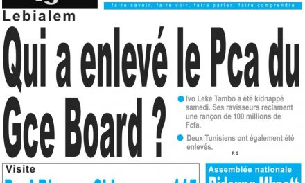 Cameroun: Journal LeJour parution du 19 Mars 2018
