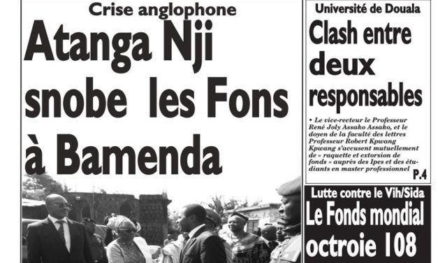 Cameroun: Journal Le Messager parution du 19 Mars 2018