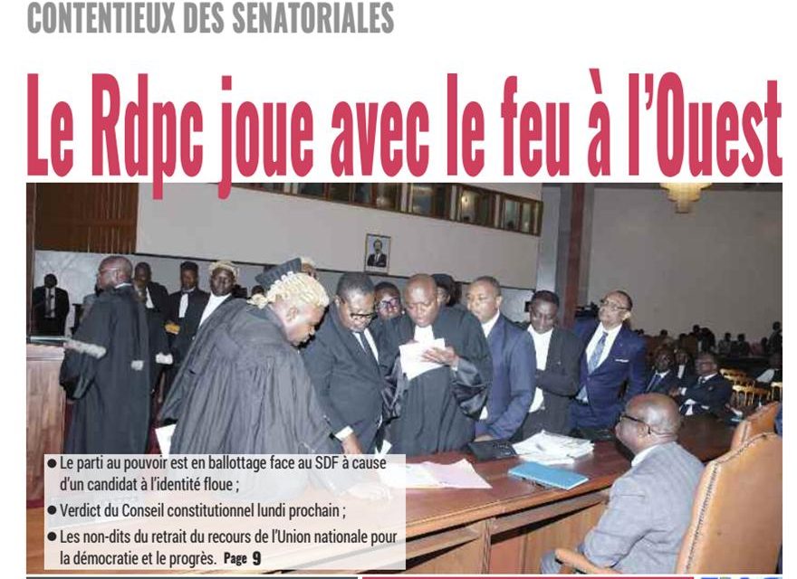 Cameroun: journal Mutation parution du 16 mars 2018