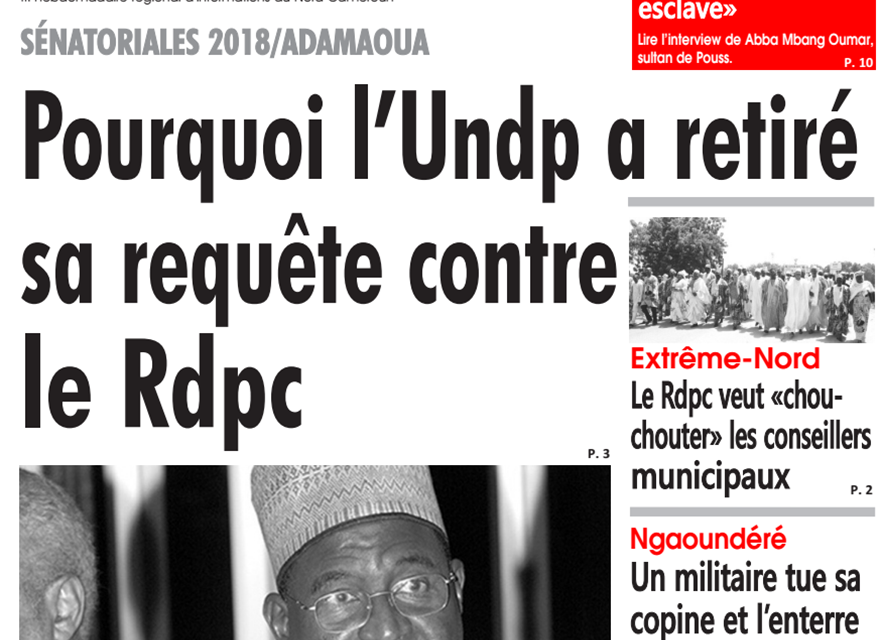 Cameroun: journal le Sahel parution du 16 mars 2018