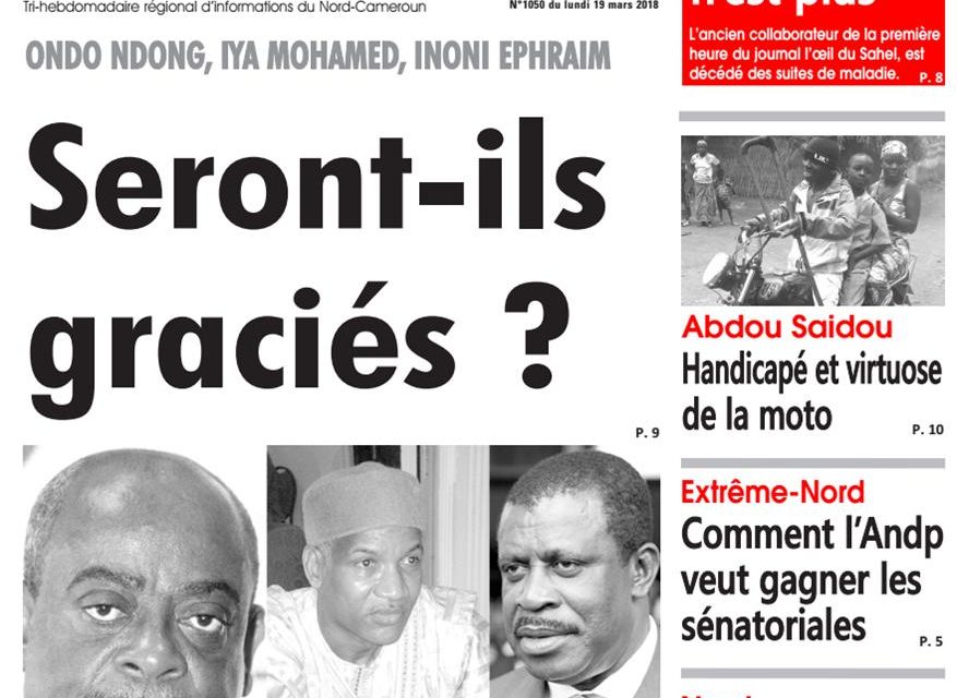 Cameroun: Journal L’oeil du Sahel parution du 19 Mars 2018