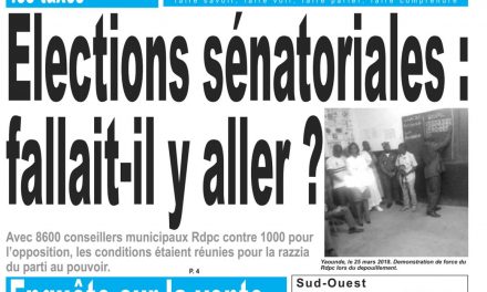Cameroun : journal LeJour, parution du 09 Mai 2018