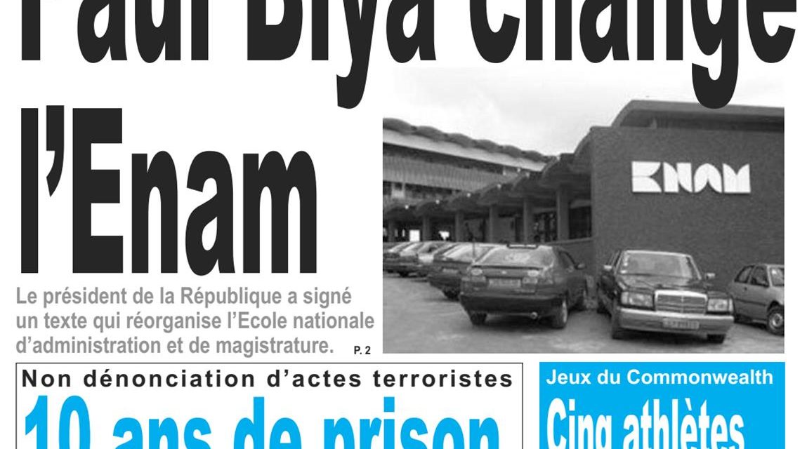 Cameroun : journal LeJour, parution du 11 Avril 2018