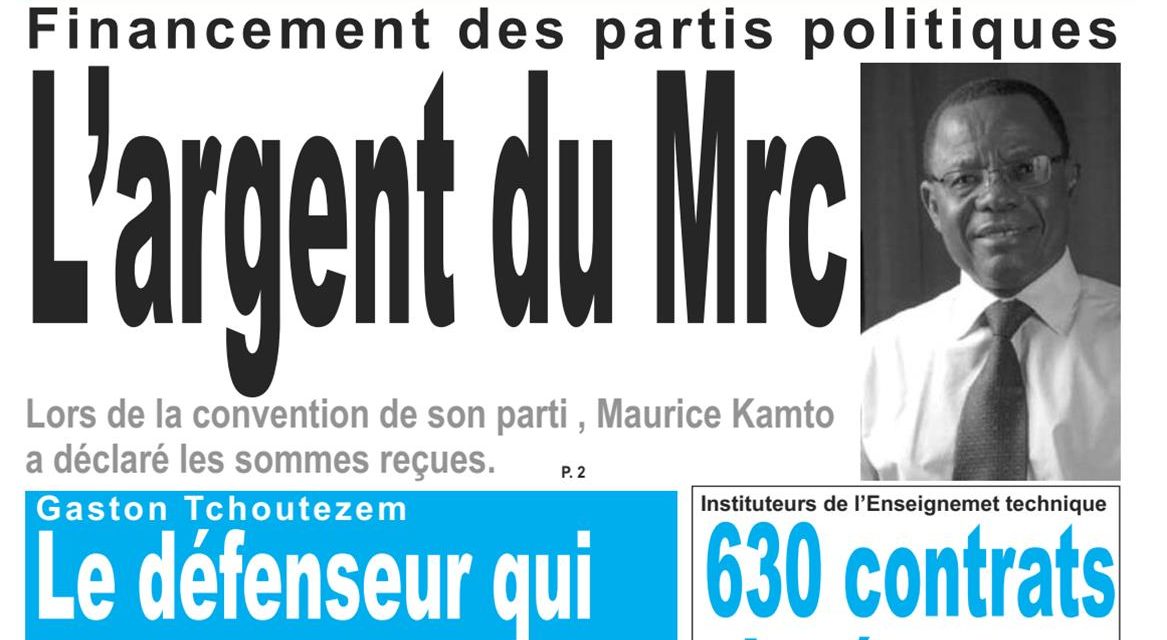 Cameroun : journal LeJour, parution du 18 Avril 2018