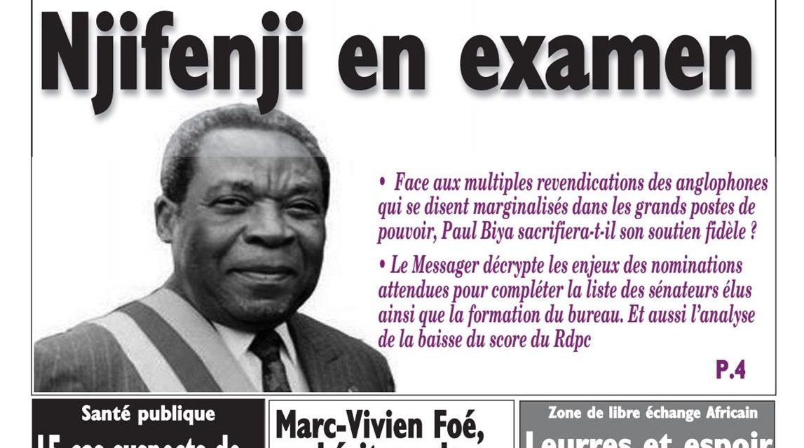 Cameroun : journal Le Messager, parution du 10 Avril 2018