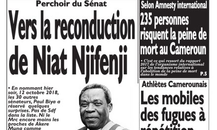 Cameroun : journal Le Messager, parution du 13 Avril 2018
