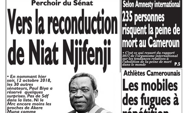 Cameroun : journal Le Messager, parution du 13 Avril 2018