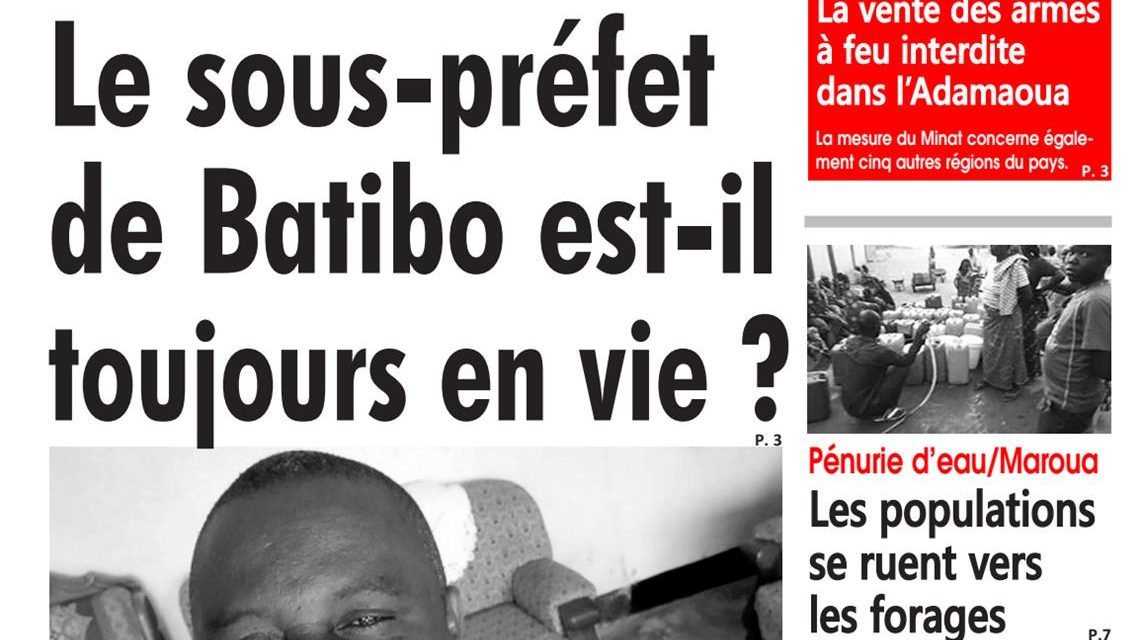 Cameroun : journal L’œil du Sahel, parution du 06 Avril 2018