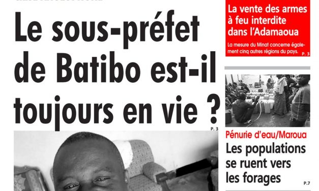Cameroun : journal L’œil du Sahel, parution du 06 Avril 2018