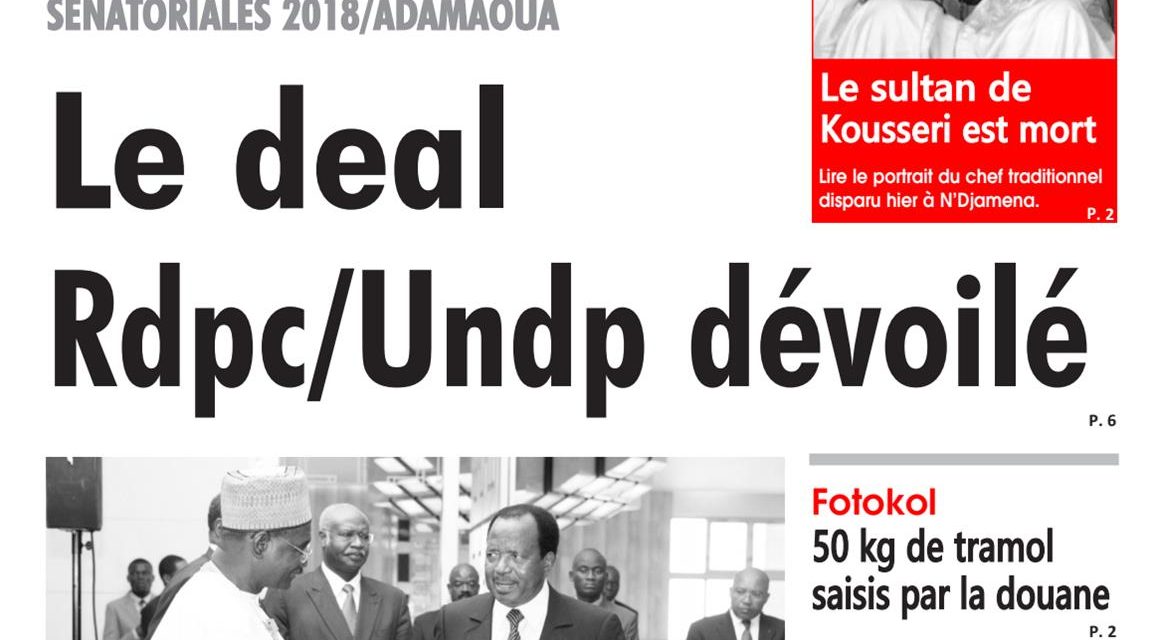 Cameroun : journal L’œil du Sahel, parution du 13 Avril 2018