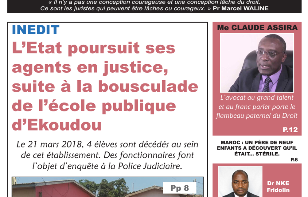 Cameroun: journal camerlex parution du lundi 07 mai 2018
