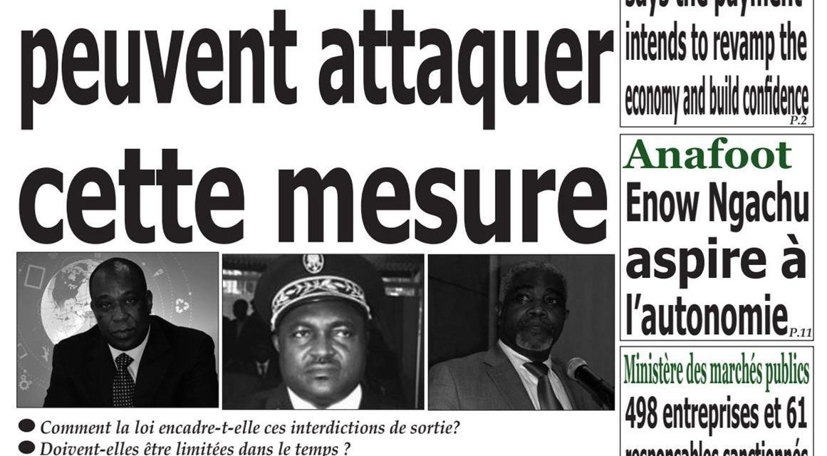 Cameroun : journal Emergence, parution du 10 Avril 2018