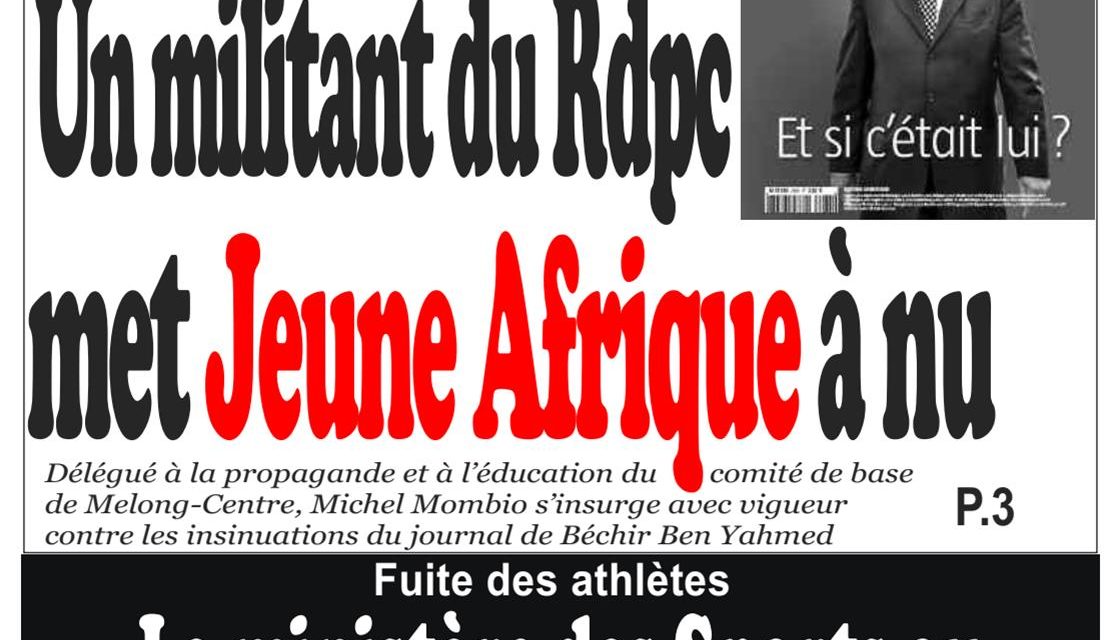 Cameroun : journal InfoMatin, parution du 12 Avril 2018