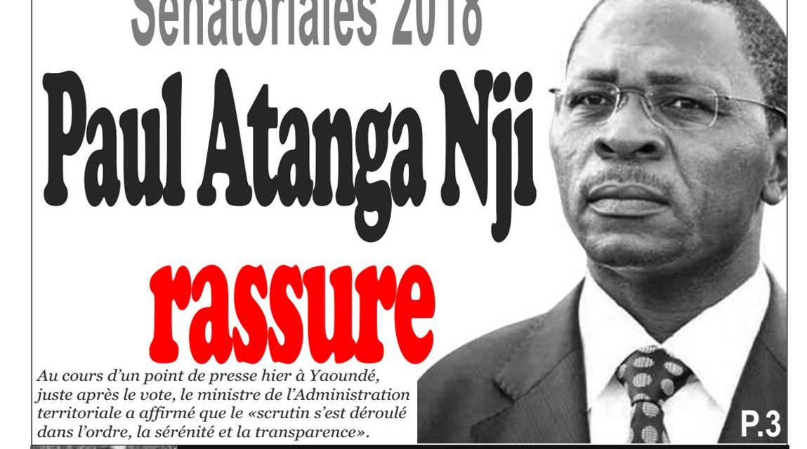 Cameroun : journal InfoMatin, parution du 26 Mars 2018