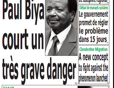 Cameroun : Journal quotidien émergence parution 12 septembre