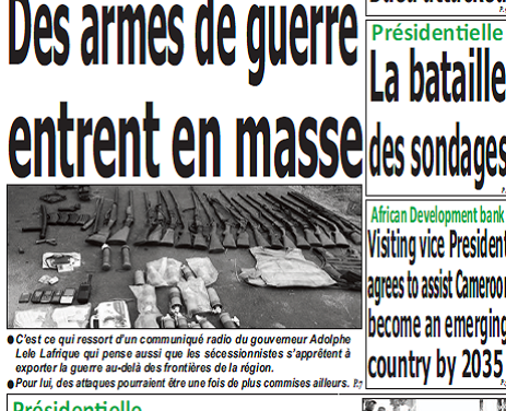 Cameroun : Journal quotidien émergence parution 18 septembre 2018