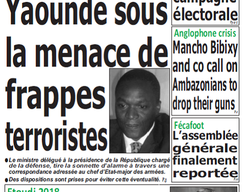 Cameroun : Journal quotidien émergence parution 24 septembre 2018