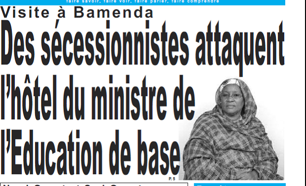 Cameroun : Journal Jour parution 05 septembre 2018