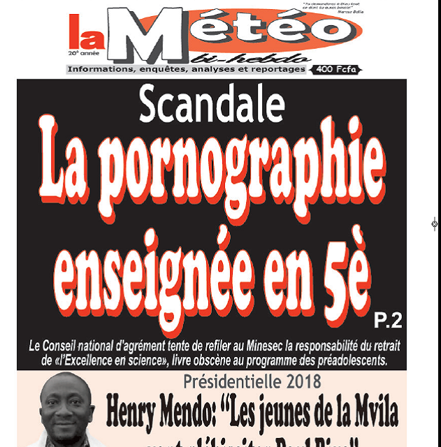 Cameroun : Journal la Météo parution 10 septembre 2018