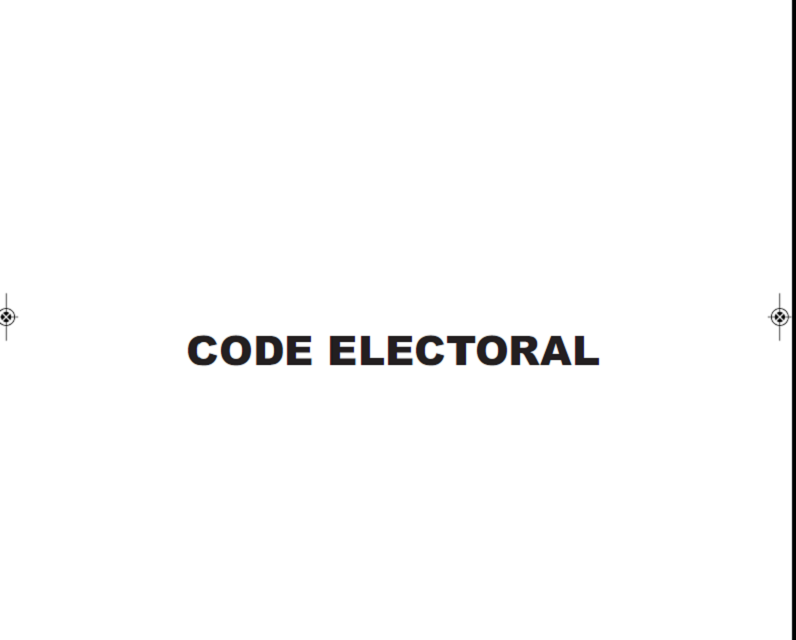 Cameroun : Cameroun Code électoral