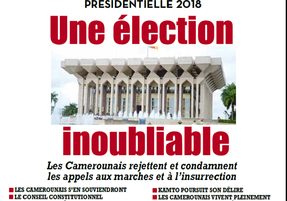 Cameroun : Journal l’Essentiel parution 22 octobre 2018
