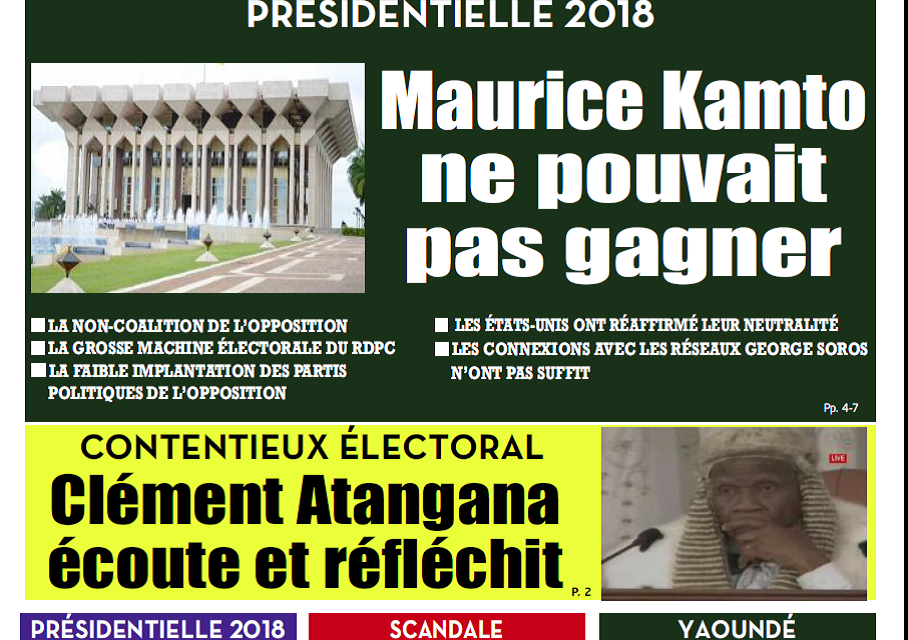 Cameroun : Journal l’Essentiel parution 18 octobre 2018