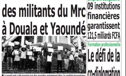 Cameroun : Journal Quotidien émergence parution 29 octobre 2018