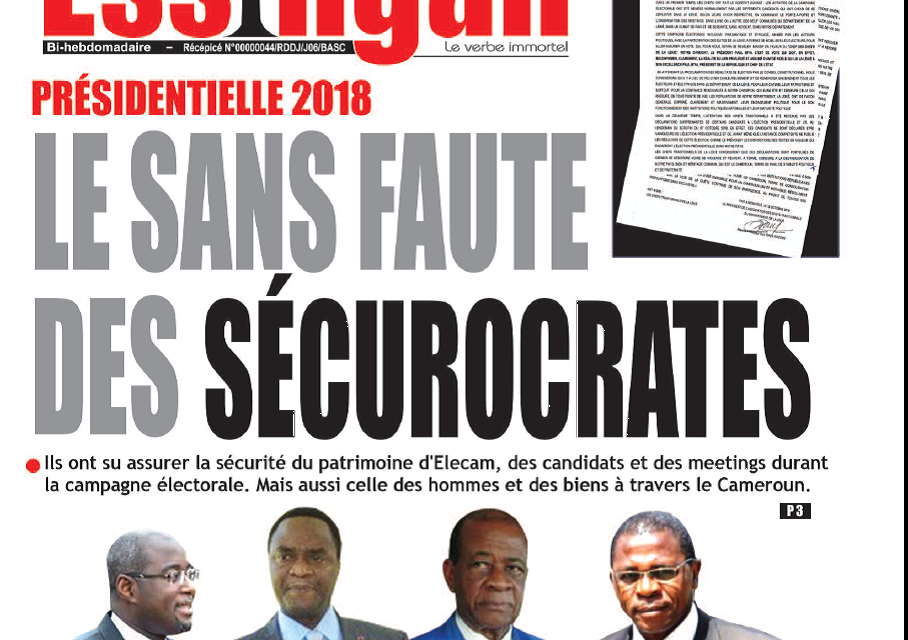 Cameroun : Journal Essingan parution 15 octobre 2018