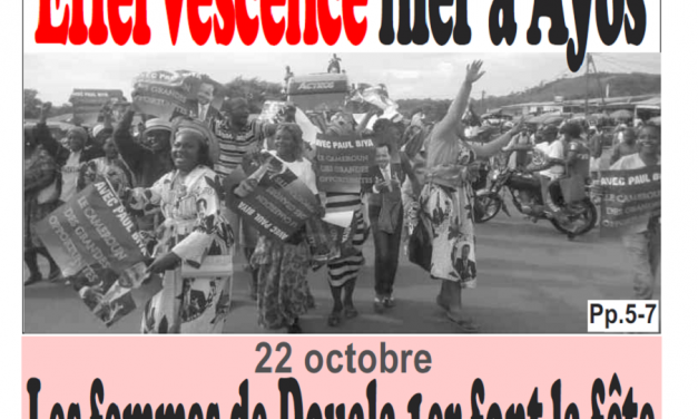Cameroun : Journal Infomatin parution 23 octobre 2018