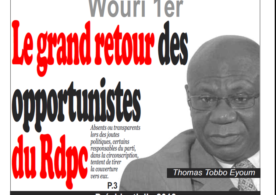 Cameroun : Journal Infomatin parution 26 octobre 2018