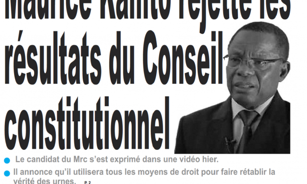 Cameroun : Journal Le jour parution 23 octobre 2018
