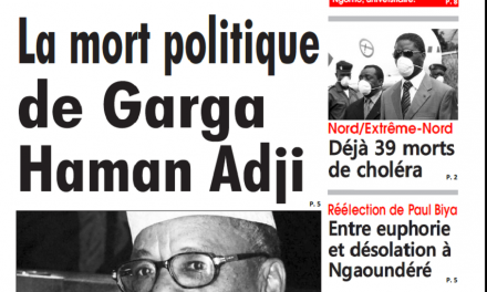Cameroun : Journal l’œil du sahel parution 26 octobre 2018
