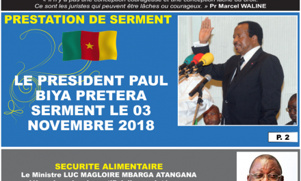 Cameroun: journal camerlex parution du lundi 29 Octobre 2018
