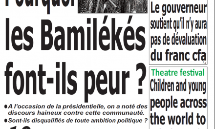 Cameroun : Journal Quotidien émergence parution 02 novembre 2018