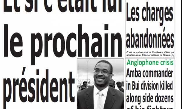 Cameroun : Journal Quotidien émergence parution 13 novembre 2018