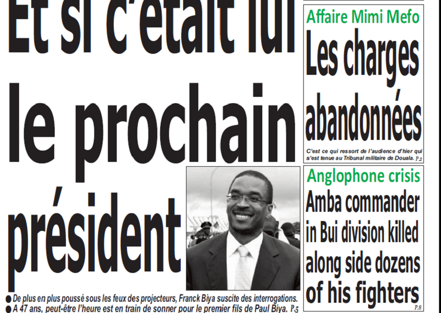 Cameroun : Journal Quotidien émergence parution 13 novembre 2018