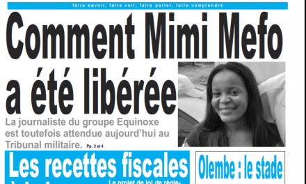 Cameroun : Journal le jour parution 12 novembre 2018
