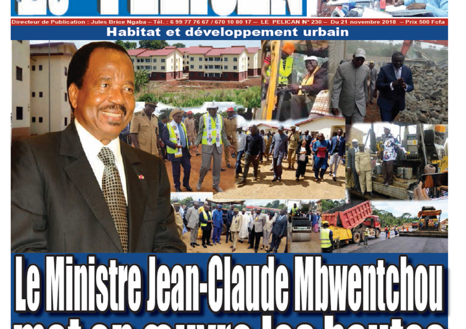 Cameroun : Journal le Pélican parution 21 novembre 2018