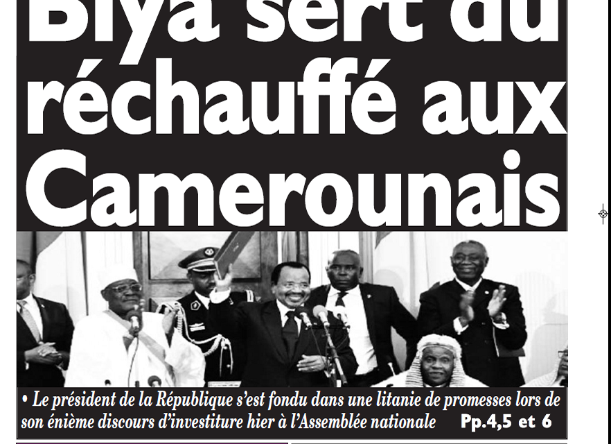 Cameroun : Journal le messager parution 07 novembre 2018
