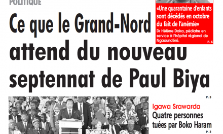 Cameroun : Journal l’œil du Sahel parution 05 novembre 2018