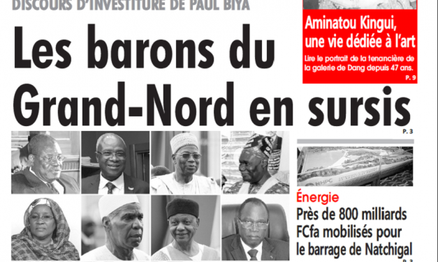 Cameroun : Journal l’œil du sahel parution 12 novembre 2018