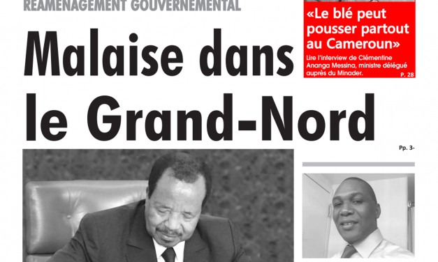 Cameroun : Journal l’œil du sahel, parution du lundi 07 Janvier 2019