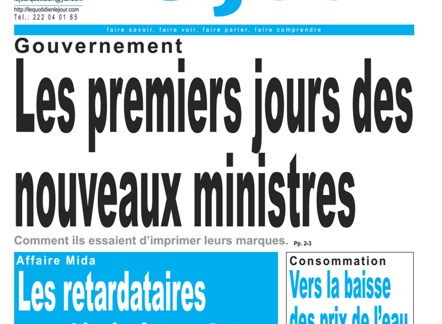 Cameroun : Journal le jour, parution du vendredi 19 Janvier 2019
