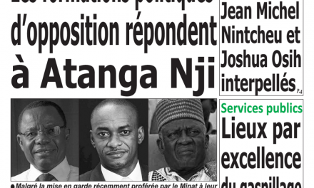 Cameroun : Journal émergence, parution du 24 Janvier 2019