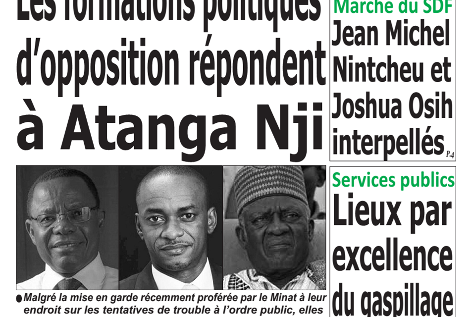 Cameroun : Journal émergence, parution du 24 Janvier 2019