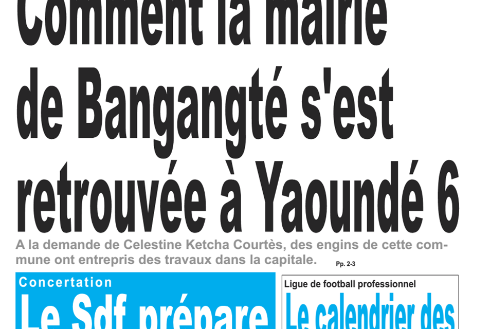 Cameroun : Journal le jour, parution du mardi 22 Janvier 2019