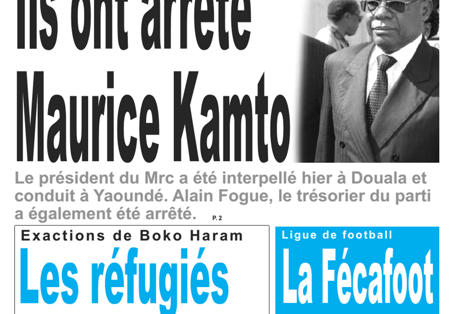 Cameroun : Journal le jour, parution du mardi 29 Janvier 2019