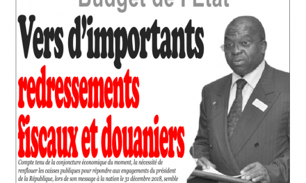 Cameroun : Journal infomatin, parution du 08 Janvier 2019